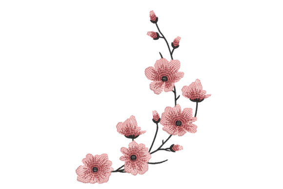 Download Curved Pink Blossom Branch - Branch Collection