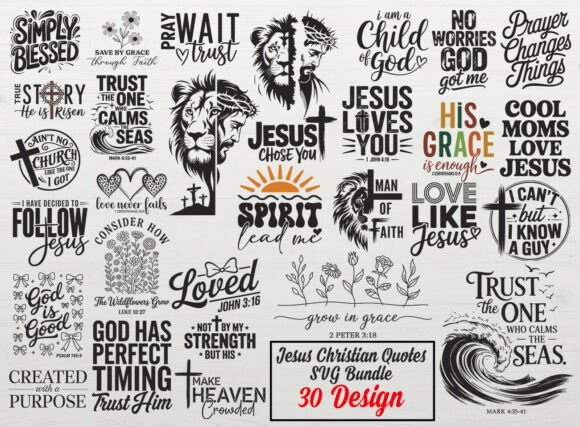 Download Christian Quotes Jesus SVG Bundle - Quote Collection