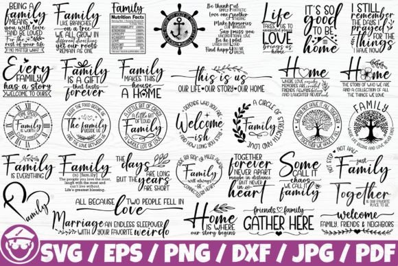 Download Family Life / Home Quotes X35 BUNDLE - Quote Collection