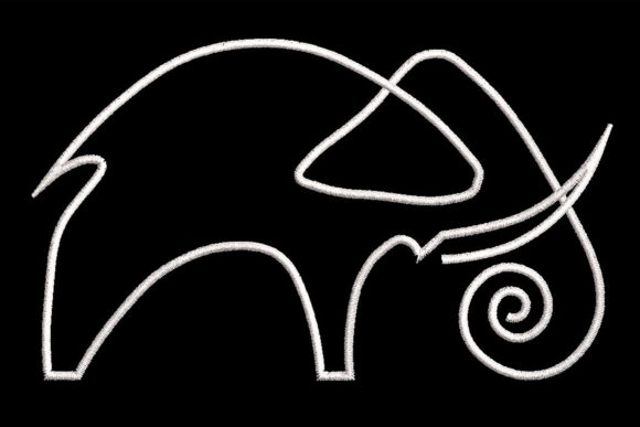 Download Minimalistic One Line Elephant Quilting - Mini Collection