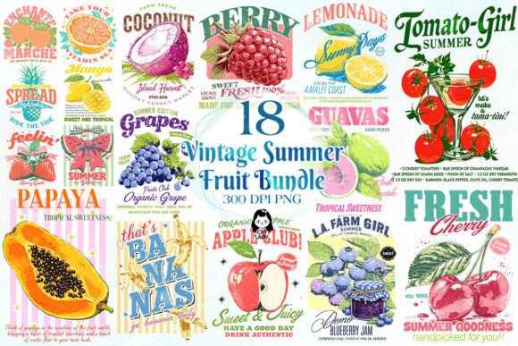 Download Vintage Summer Fruit Quotes PNG - Quote Collection